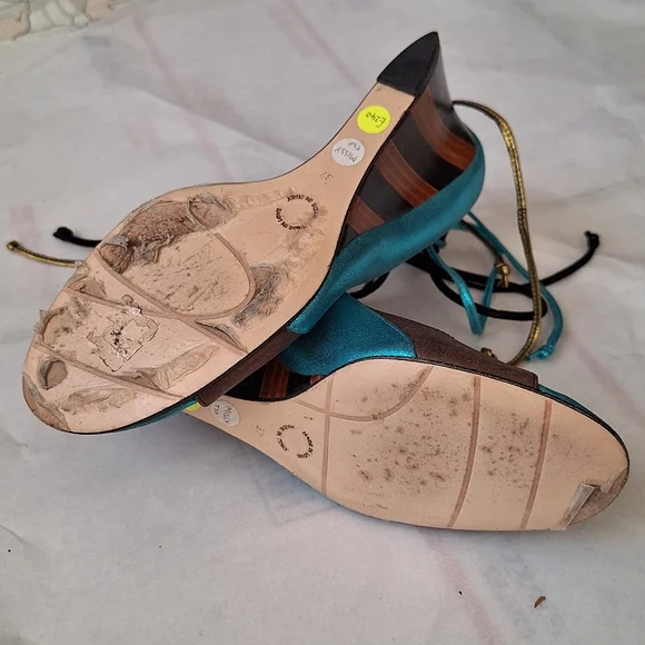 Georgina Goodman Wedge Sandals 37/7 - Picture 8 of 11